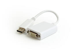 Gembird DisplayPort / DVI (Dual Link) adapter kábel 0.1m fehér Gembird (A-DPM-DVIF-03-W)