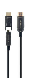 Gembird HDMI D-A kábel 50m fekete v2.0 AOC 4K UHD 3D Gembird (CCBP-HDMID-AOC-50M)