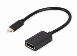Gembird USB-C / DisplayPort adapter kábel 0.15m fekete Gembird (A-CM-DPF-02)