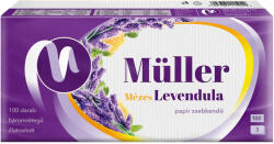 Müller Papírzsebkendő 3 rétegű 100 db/csomag mézes levendula - iroda-ellatas