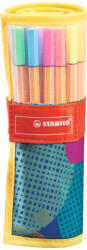 STABILO Rostirón, tűfilc készlet 0, 4mm, felcsavarható szett STABILO Point 88, 25 klf. szín (8825-021) - iroda-ellatas