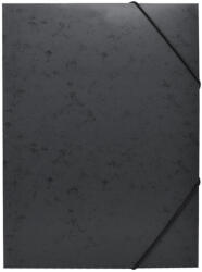 BLUERING Gumis mappa A4, festett prespán mintás karton Bluering® fekete (JJ40984N) - iroda-ellatas