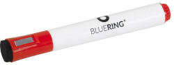 BLUERING Táblamarker 3mm, mágneses, táblatörlővel multifunkciós Bluering® piros (20576)