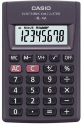 Casio Zsebszámológép 8 digit Casio HL 4 fekete (HL 4) - iroda-ellatas