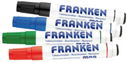 Franken Táblamarker készlet, 1-3mm, kerek, antibakteriális mágneses, Franken, 4 klf. szín (Z1703) - iroda-ellatas