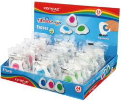 Keyroad Radír, PVC mentes 24 db/display Keyroad Exraser Plus vegyes színek (KR971705) - iroda-ellatas