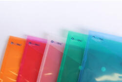 BLUERING Irattartó tasak A5, PP patentos Bluering® transzparens piros (5999093852601) - iroda-ellatas