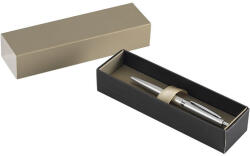BLUERING Golyóstoll 0, 8mm, fém, rozsdamentes acél test, díszdobozban Bluering® Metal, írásszín kék (WTB91510 + WTD0571) - iroda-ellatas