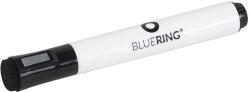 BLUERING Táblamarker 3mm, mágneses, táblatörlővel multifunkciós Bluering® fekete (20576) - iroda-ellatas