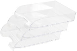 BLUERING Irattálca műanyag 550 extra széles 345x270x67mm, Bluering®, víztiszta (550 TRANSPARENT) - iroda-ellatas