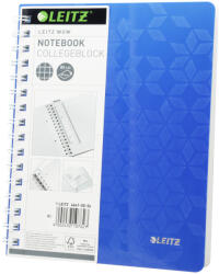 Leitz Spirálfüzet A5, 80lap kockás Leitz Wow kék (46410036) - iroda-ellatas