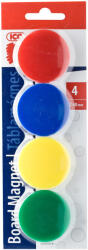 Ico Mágnes 40mm, 4 db/csomag, Ico, 4 klf. szín (7570866000) - iroda-ellatas