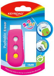 Keyroad Radír, PVC mentes 2 db/bliszter Keyroad Smile Eraser vegyes színek (KR971846) - iroda-ellatas