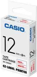 Casio Feliratozógép szalag XR-12WER1 12mmx8m Casio piros/fehér (XR12WER1) - iroda-ellatas