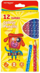 Keyroad Színes ceruza készlet vastag, háromszögletű Keyroad Jumbo 12 klf. szín (KR971349) - iroda-ellatas