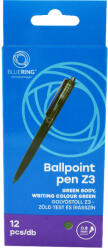 BLUERING Golyóstoll 0, 8mm, nyomógombos műanyag zöld test, Bluering® Z3, írásszín zöld (BR8976985TAR) - iroda-ellatas