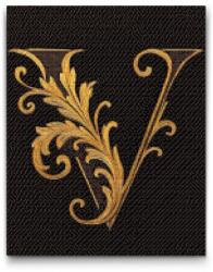  Gyémántszemes kirakó - V betű Méret: 40x50cm, Keretezés: Kartonlemezen, Gyémántok: Kerek