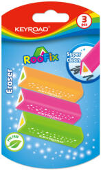 Keyroad Radír, PVC mentes 3 db/bliszter Keyroad Roo Fix vegyes színek (KR971813) - iroda-ellatas
