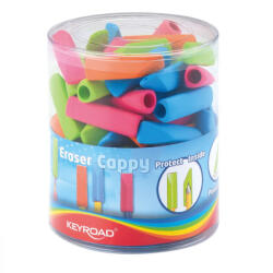 Keyroad Radír, ceruzavégre PVC mentes 72 db/display Keyroad Cappy vegyes színek (KR970999) - iroda-ellatas