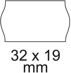 Bluering Árazószalag 32x19mm, stancolt 10 tekercs/csomag, Bluering®, fehér - iroda-ellatas