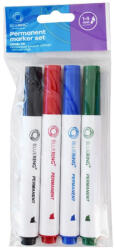 BLUERING Alkoholos marker készlet, 1-4mm, vágott hegyű, hegyű 4-es készlet, Bluering® (JJ20523B-4) - iroda-ellatas