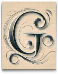  Gyémántszemes kirakó - G betű Méret: 30x40cm, Keretezés: Műanyagtáblával, Gyémántok: Négyzet alakú