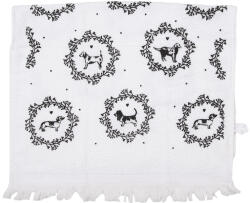 Clayre & Eef Prosop de maini si fata bumbac negru alb Pisicute 40x66 cm (CTLGD-1) Prosop
