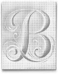  PontPöttyöző - B betű Méret: 30x40cm, Keretezés: Kartonlemezen, Szín: Zöld