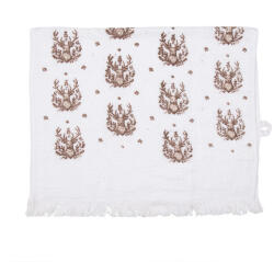 Clayre & Eef Prosop de maini si fata bumbac maro alb Reni 40x66 cm (CTGTW) Prosop
