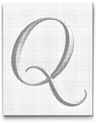  PontPöttyöző - Q betű Méret: 40x50cm, Keretezés: Keret nélkül (csak a vászon), Szín: Piros