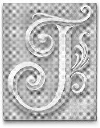  PontPöttyöző - J betű Méret: 30x40cm, Keretezés: Keret nélkül (csak a vászon), Szín: Fekete