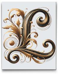 Festés számok szerint - L betű Méret: 40x50cm, Keretezés: Keret nélkül (csak a vászon)
