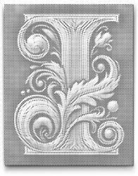  PontPöttyöző - I betű Méret: 30x40cm, Keretezés: Kartonlemezen, Szín: Zöld