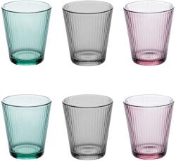 FLORINA Set 6 pahare MALEAU, sticla, multicolore, 240 ml Pahar