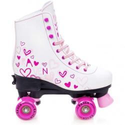 Raven Quad Roller Skates Raven Trista White/Pink with adjustable size