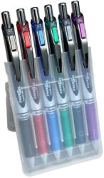 Pentel Írószertartó asztali műanyag 6db-os készlet BL77 toll, Pentel 6 klf. szín - veryjet