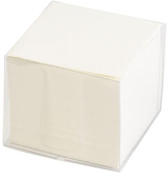 Bluering Kockatömb 8x8x6, 5cm, ragasztás nélküli, transzparens tartóban 80% fehérség Bluering® fehér - veryjet