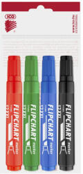 ICO Flipchart marker vízbázisú 1-4mm, vágott Artip 12XXL, 4 klf. szín (9580081004) - veryjet