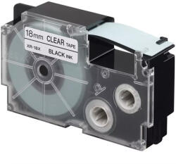 Casio Feliratozógép szalag XR-18X1 18mmx8m Casio víztiszta/fekete (XR18X1) - veryjet