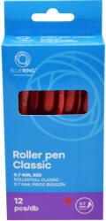 BLUERING Rollertoll 0, 7mm, nyomógombos, Bluering® Classic, írásszín piros - veryjet