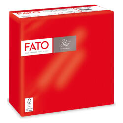 FATO Szalvéta 2 rétegű 1/4 hajtású 38 x 38 cm 40 lap/csomag Star Fato_82990400 piros (82990400) - officefirst