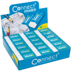 Connect Radír Connect fehér (39x17x12mm, ) 36 db/ kínáló doboz (C-107025) - veryjet