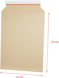 E-Flute Csomagküldő webshop hullámkarton tasak A3, 335x500mm/352x520mm E-Flute (12750) - veryjet