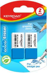 Keyroad Radír, 2 db/bliszter, Keyroad Duo, fehér-kék (KR971644) - veryjet