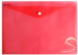 BLUERING Irattartó tasak A4, PP patentos Bluering® transzparens piros - officefirst