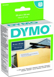 DYMO Etikett Dymo LW nyomtatóhoz 25x54mm 500 db etikett/doboz Original fehér (S0722520) - officefirst