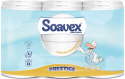 Paperdi Toalettpapír 3 rétegű kistekercses 100% cellulóz 170 lap/20, 4 m/tekercs 12 tekercs/csomag Soavex Maxi Prestige_Paperdi (ID8S170F12) - officefirst