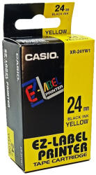 Casio Feliratozógép szalag XR-24YW1 24mmx8m Casio fekete/sárga (XR24YW1) - officefirst