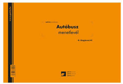  Autóbusz menetlevél A4, 100lap, os fekvő D. GEPJ. 41 (D.GEPJ.41) - veryjet