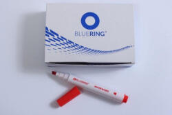 BLUERING Flipchart marker rostirón vizes vágott végű 1-4mm, Bluering® piros (JJ20572C) - officefirst